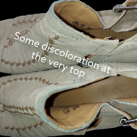 Franco Sarto Great Suede Tan Booties Women's Size 6 1/2 - Picture 11 of 11